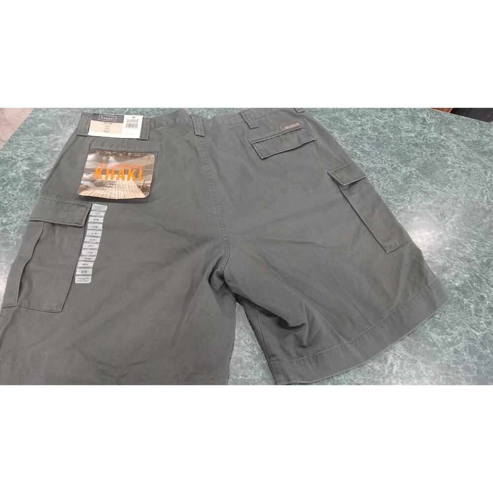 Mens Hagar 40W Cargo Shorts Nwt Black Olive 100% Cotton